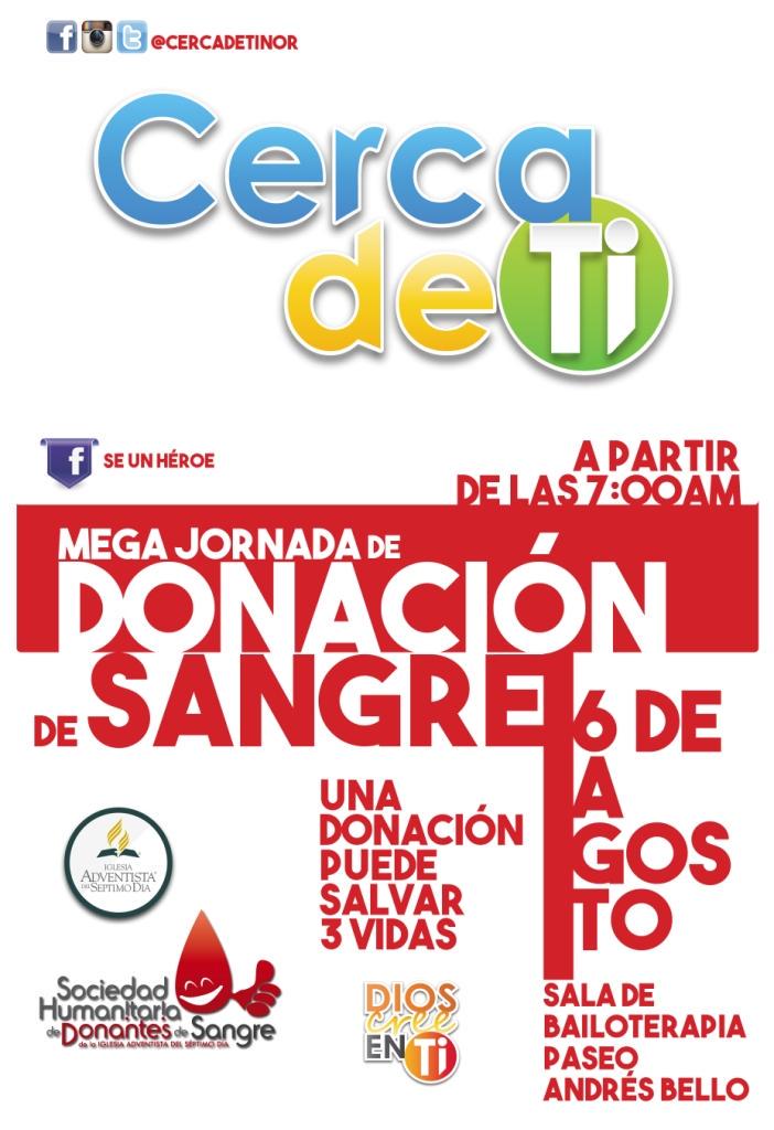 AdventMusic's tweet photo. Se un HÉROE, dona sangre y salva 3 vida, este 06/08/2015, paseo Andrés Bello, Barcelona, #CercaDeTi2015 http://t.co/b7OEHzVm4t