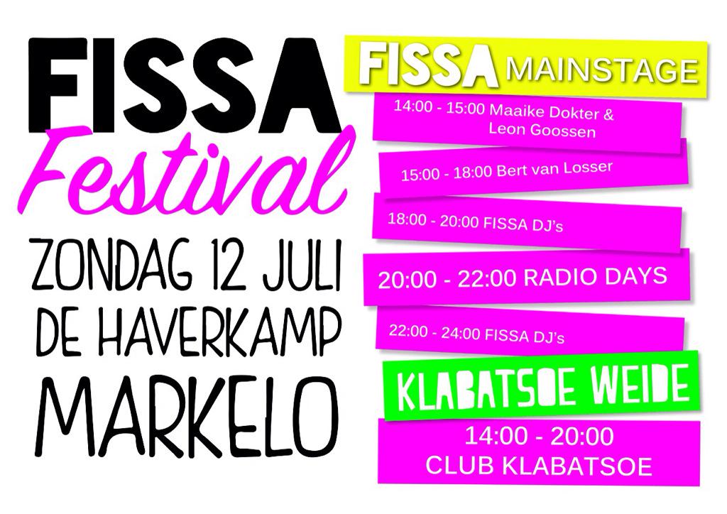 De_Haverkamp's tweet photo. Check hier de #timetable voor aankomende zondag #Fissa-Festival @De_Haverkamp #markelo #feest http://t.co/y35q0TXMzd