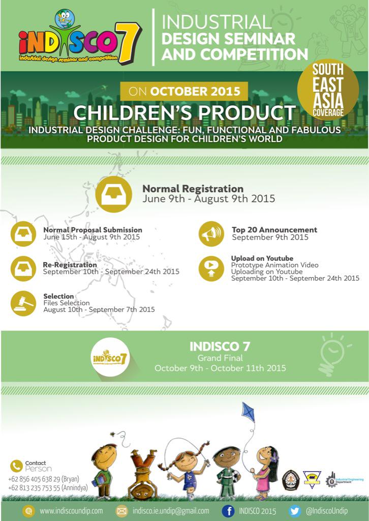 Register NOW! INDISCO 7 "Children's Product" | 9th June - 9th Aug 2015 | indiscoundip.com | Open for All Majors