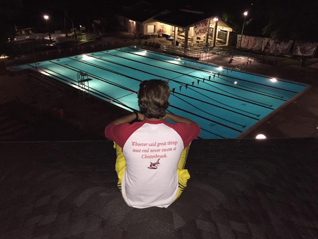 "Whoever said great things must end never swam at Chesterbrook." Endless Is Our Will.
