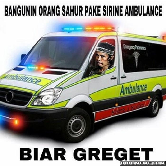 Meme Lucu Indonesia on Twitter "Bangunin orang sahur pake sirine