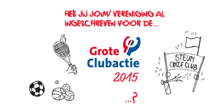 Clubactie's tweet image. Doet jouw vereniging ook mee met de Grote Clubactie? Inschrijven kan via: bit.ly/1aSdcA0