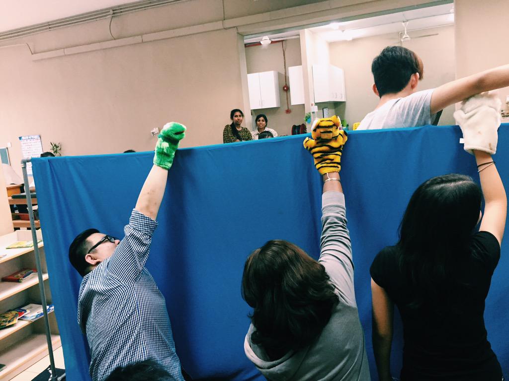 TCSHRotaract's tweet image. Yesterday at Dignity: Reading session &amp;amp; kids learnt how to spell frog! Also welcoming our newest puppeteer, Mr Kent 🐸