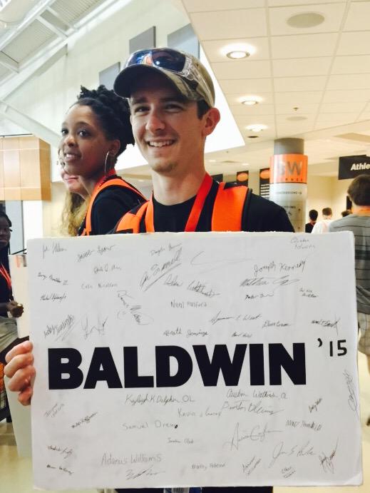 Campbell_FYE's tweet image. #Campbell19 students met with their residence halls this morning. Check out the sign from Baldwin Hall! @campbelledu