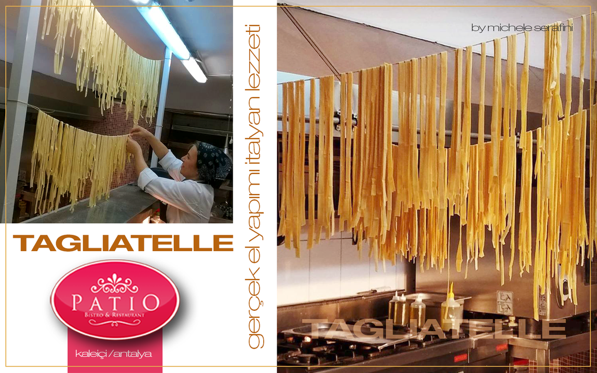 #TAGLIATELLE, #PatioBistro da evimizdeki özenle, istediğimiz lezzetle, en doğal malzemeler ile ve elle hazırlanır...