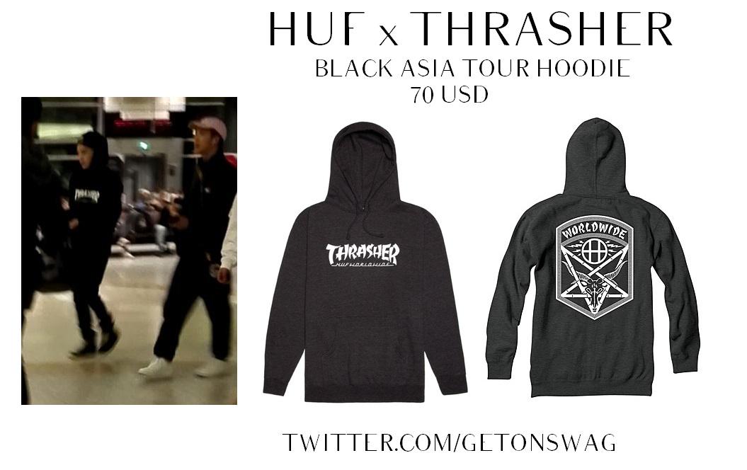 huf x thrasher asia tour hoodie