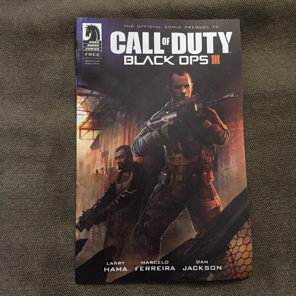 charlieINTEL's tweet photo. RT + FOLLOW for a chance to win this exclusive #BlackOps3 Dark Horse preview comic book from Comic-con in 24 hours! http://t.co/0gvmNHfFq2