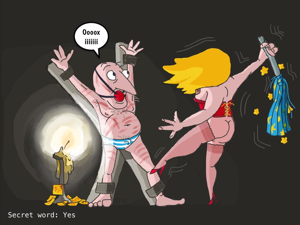 paulovicmichal's tweet image. Fetishism by #Greece. 
#eurozone #cartoon #oxi 
Thanks for RT.