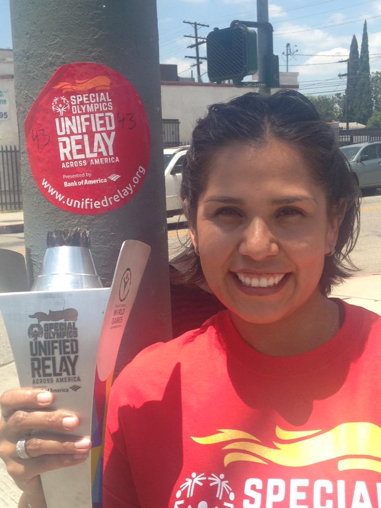 Passed the flame for Awareness, Advocacy, &amp; my Students <a href="/SOTeamCorey/">Central Route</a> <a href="/SpecialOlympics/">Special Olympics</a> <a href="/LA2015/">la2015</a> #UnifiedRelay