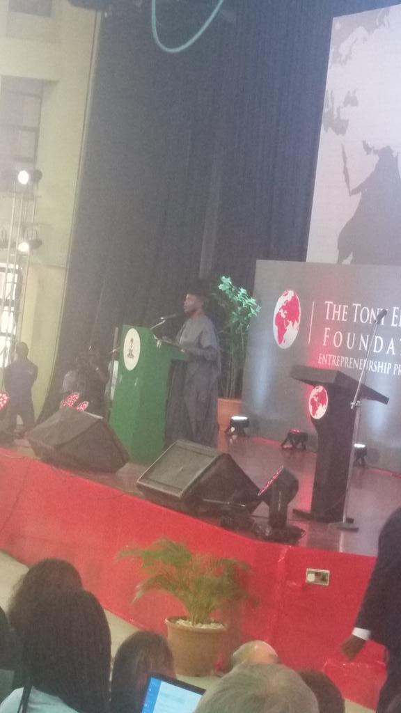gambomanzo's tweet photo. Vice President Prof. Yemi Osinbajo delivering his speech at The Tony Elumelu Foundation Entrepreneurship. #TEEP http://t.co/R63P6SaQIY