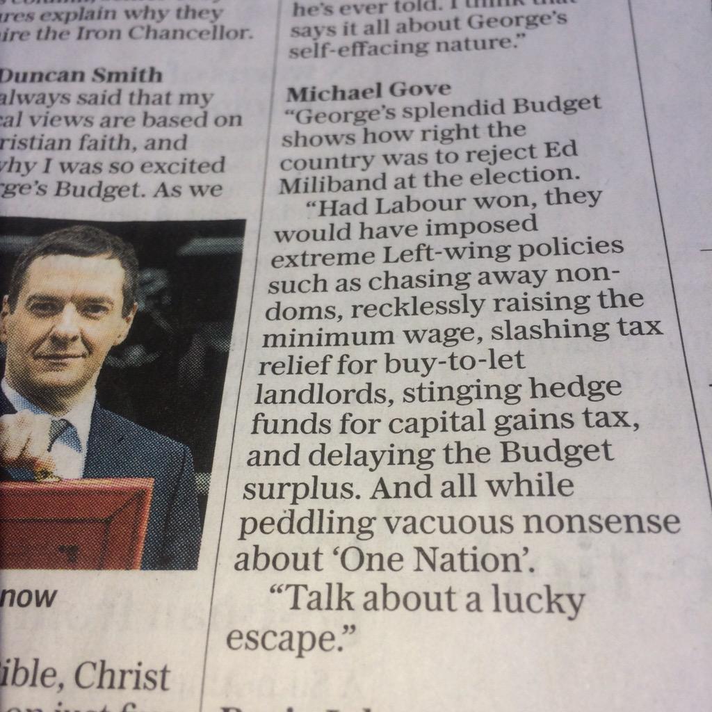 bbcnickrobinson's tweet photo. Lovely satire on "reaction" to Budget's raid on Labour manifesto by @MichaelPDeacon http://t.co/kZtBGDJT6P