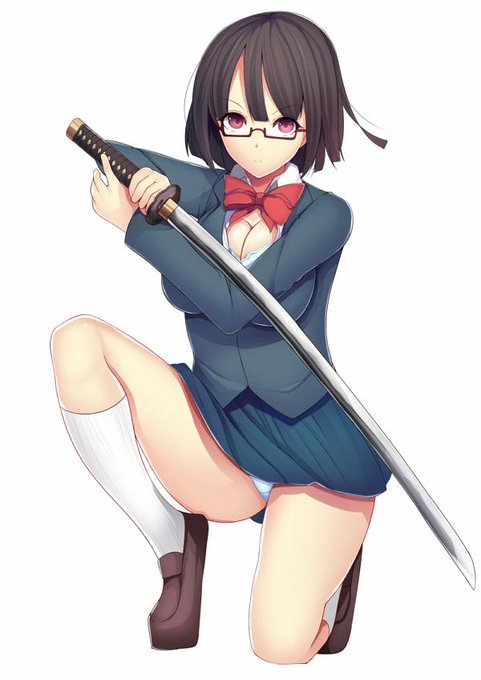 刀剣×女子高生 園原さん巨乳だし可愛いよね巨乳だし 