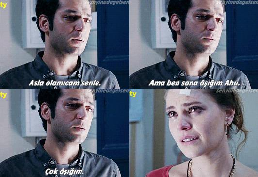 "Asla olamayacağım seninle.. Ama ben sana aşığım.. Çok aşığım.." (Suskunlar)