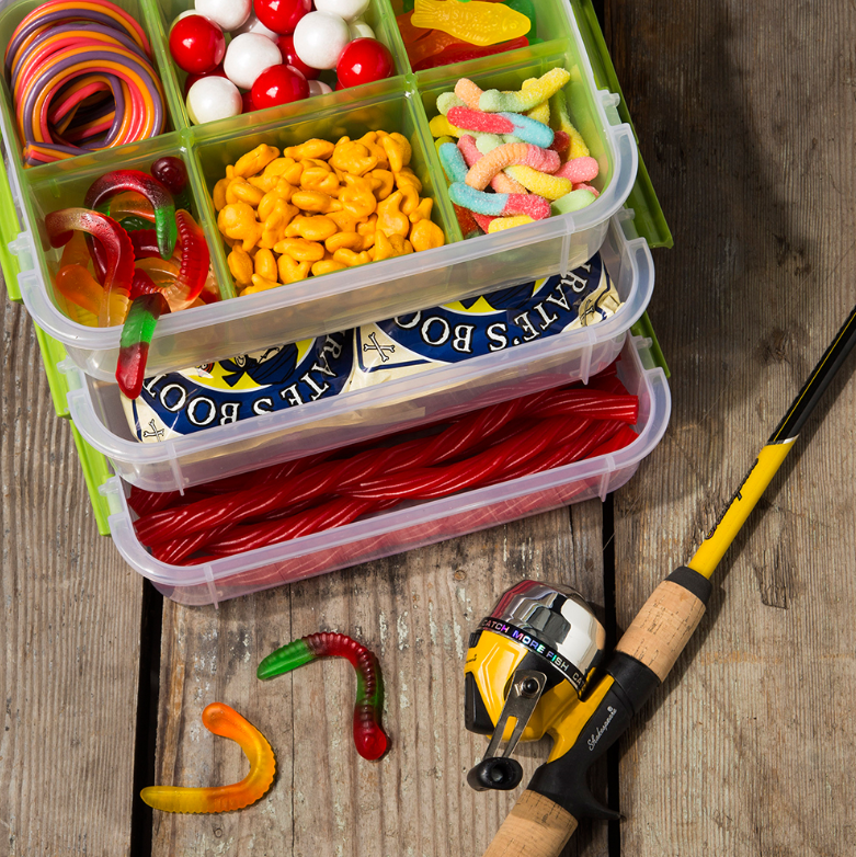 Target on X: Tackle Box, meet Snackle Box. The sweetest fishing