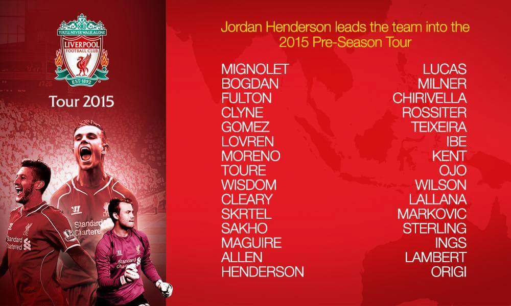 liverpoolthai's tweet image. รายชื่อนักเตะ ที่จะมาไทยจร้า