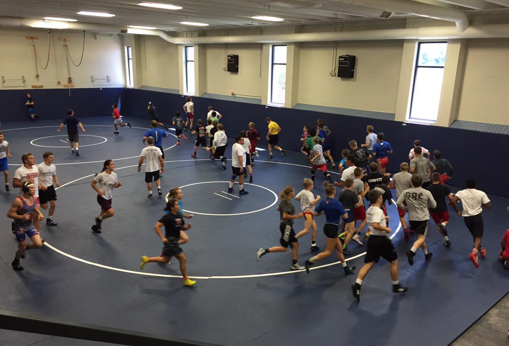 NEUSAWrestling's tweet image. Kicking off Fargo camp in the Concordia University Wrestling room! #fargo2015
