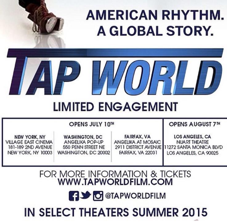 Make sure to use #TapWorld so we can repost RT your pics/tweets about the movie! #tapdance