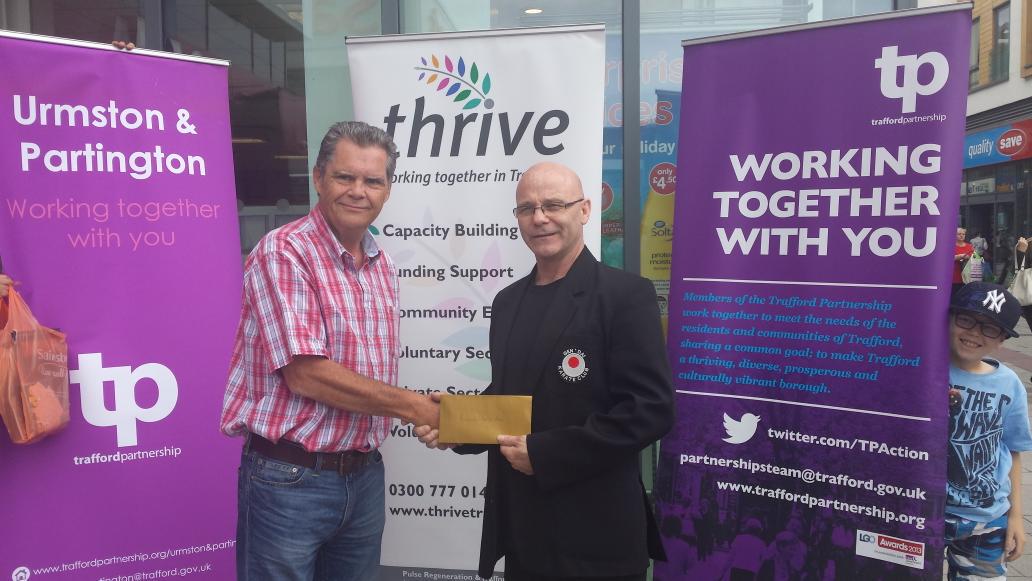 HHDarlington's tweet photo. @ThriveTrafford Thank you Thrive and the Urmston and Partington  Partnership for a great day and the funding. http://t.co/wny99v9pwt