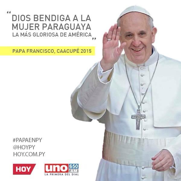 treintamastv's tweet image. El Papa nuevamente mencionó a la mujer paraguaya elogiándola como "la más gloriosa de América" #PapaEnPy #650AM