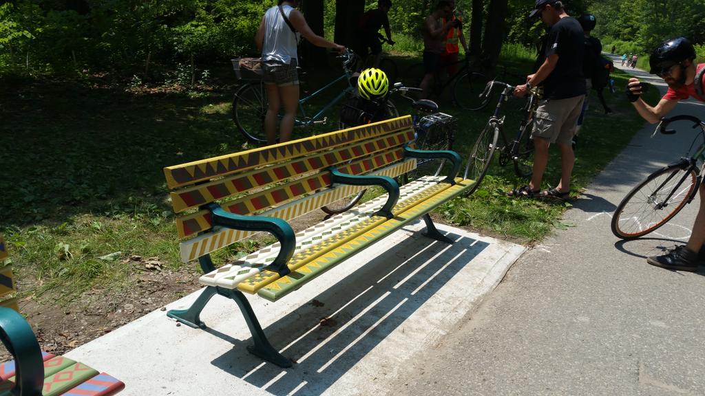 STEPSPublicArt's tweet image. Some of the benches that were part of STEPS #publicart on the #panampath