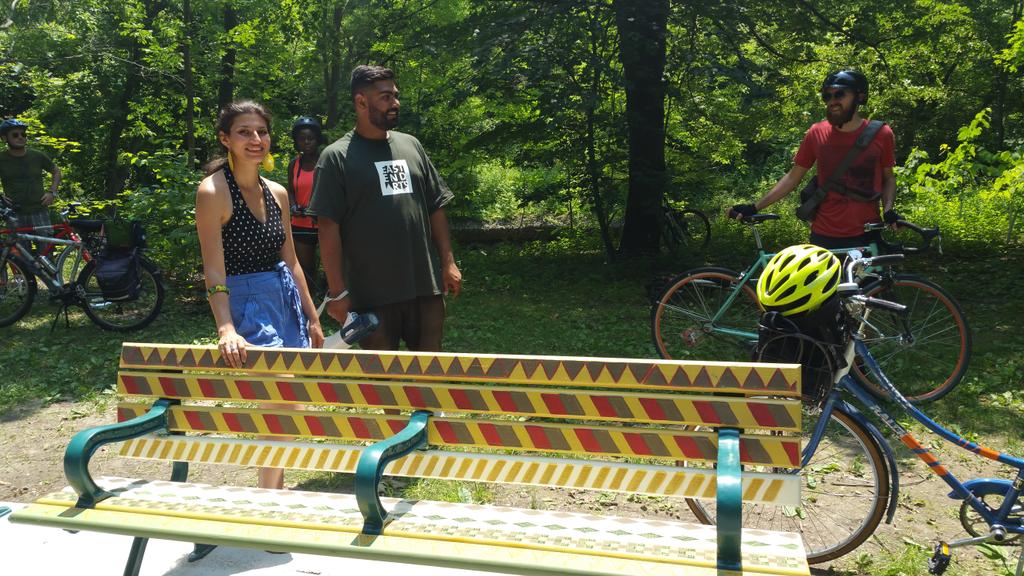 STEPSPublicArt's tweet image. Some of the benches that were part of STEPS #publicart on the #panampath