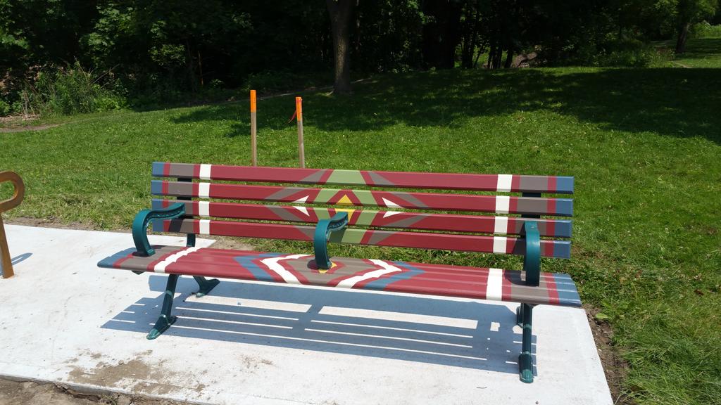 STEPSPublicArt's tweet image. Some of the benches that were part of STEPS #publicart on the #panampath