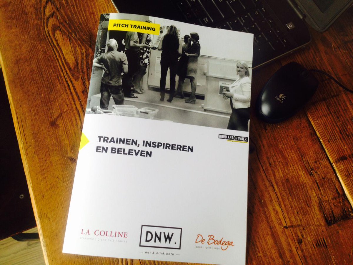 Maandag een #pitch #training voor <a href="/LaColline_Oss/">La Colline</a>, De nieuwe wereld en <a href="/DeBodega_Oss/">De Bodega</a> samen met <a href="/KarelJanvanK/">K.J. van Kesteren</a>! #zinin
