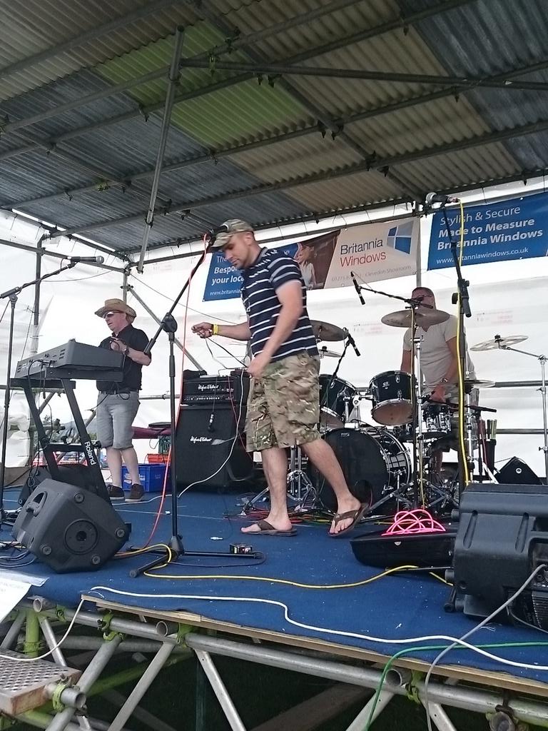 Well #Corvus our last band is setting up..  What a busy day were having 😶