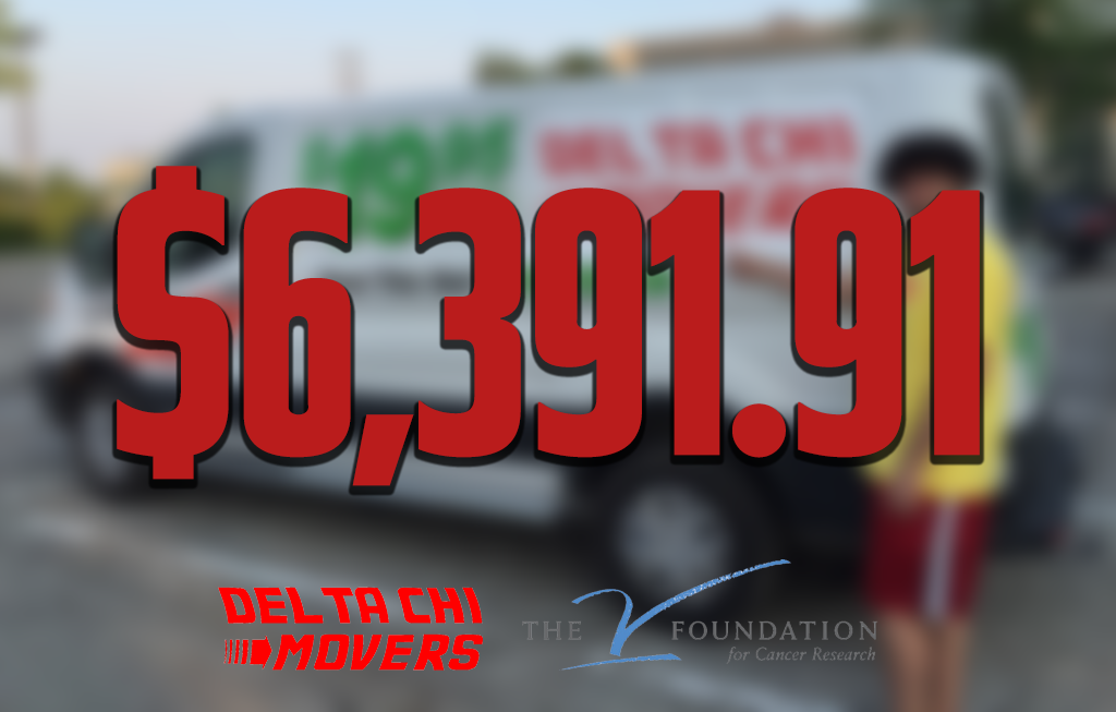 We are thrilled to announce that Delta Chi Movers raised $6,391.91 for <a href="/TheVFoundation/">The V Foundation for Cancer Research</a>! #FlyHighDeltaChi