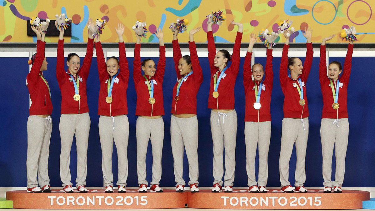 Synchro Pan Am team title defended as #TeamCanada takes gold: bit.ly/1K1731C | #NowOrNever #TO2015