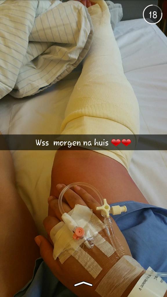 Gisteren een laterale enkelband reconstructie gehad (operatie) nu 6weke gips en lekker herstellen!