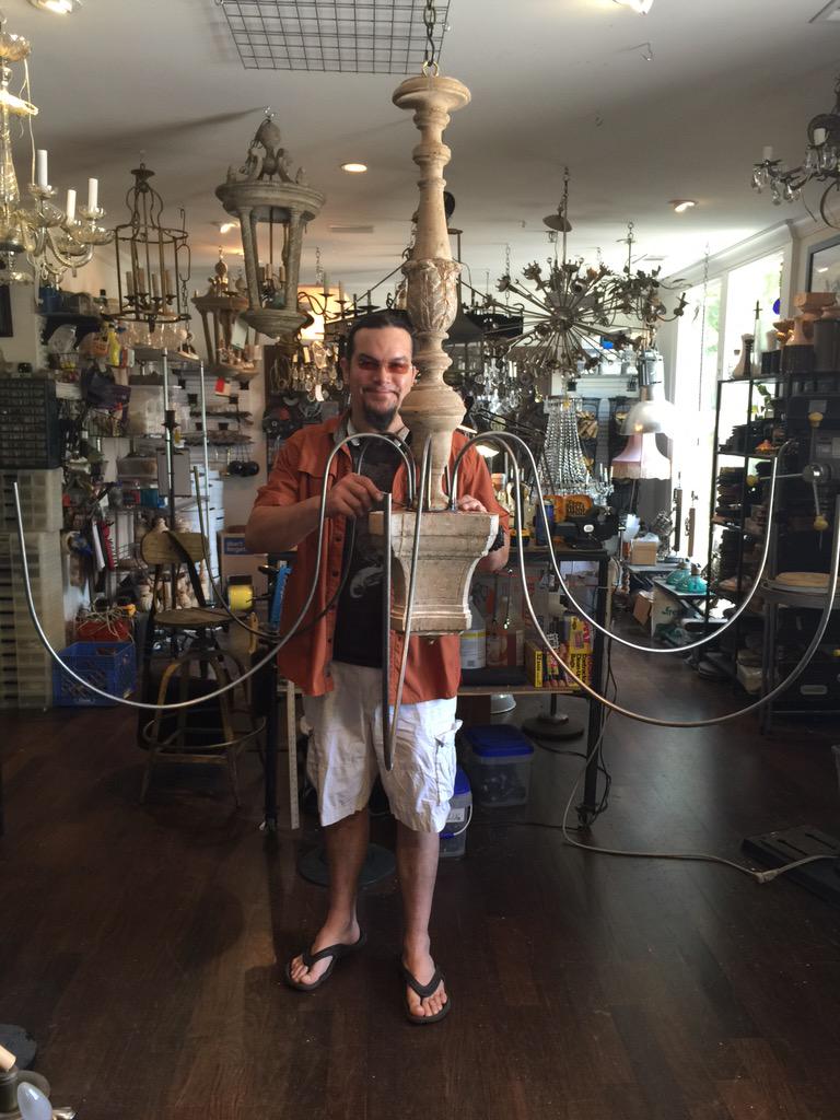LightingLab's tweet photo. Caught in the act! Client meeting went very well. more altar sticks are headed my way. Happiness... http://t.co/OkmfTnGeZU