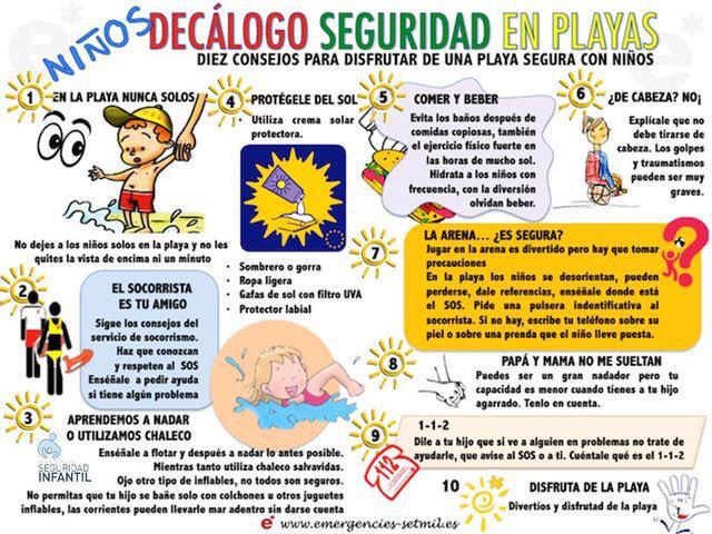 Ir a la playa o piscina con tus niños pequeños es fantástico... Si cumples siempre estos consejos de SEGURIDAD...