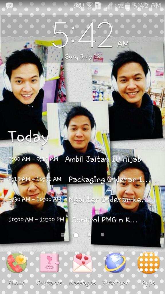 Semangat untuk Hari ini!! Ditemenin senyuman bang <a href="/arsyilrahman/">Andi Arsyil Rahman</a> haha.. *walopun cm di wallpaper HP* #weekendproduktif