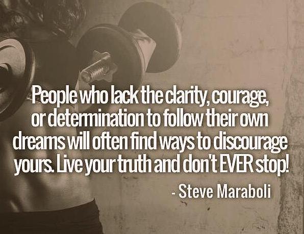 ChrisBertish's tweet photo. Ignore those trying to discourage you from your goals, as it's easier to criticise than to do it themselves. http://t.co/PVrUQ9Z7q3