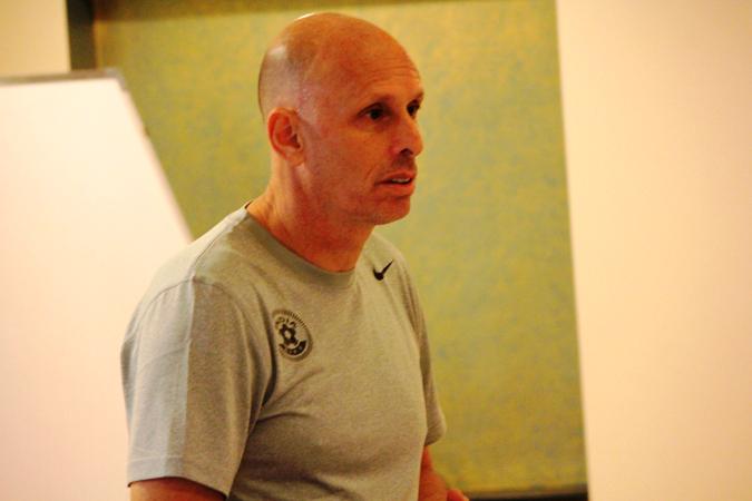 IndianFootball's tweet photo. #BacktheBlue #Indianfootball #Scoutingworkshop #AIFF @StephenConstan makes a point at the Scouting Workshop http://t.co/jpVV7X5lLG