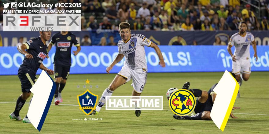 HT presented by <a href="/ritmo_mundo/">RITMO MUNDO Timepieces</a>: The #LAGalaxy are level at the break thanks to a Robbie Keane golazo. #ICC2015