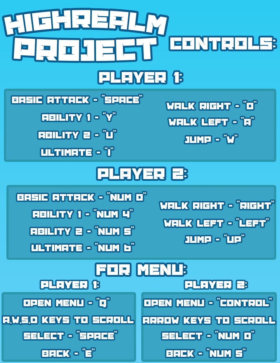 TheHonestRogue's tweet photo. About to release the demo! Here are the controls... very exciting #HighrealmProject http://t.co/qqhzdccJUA
