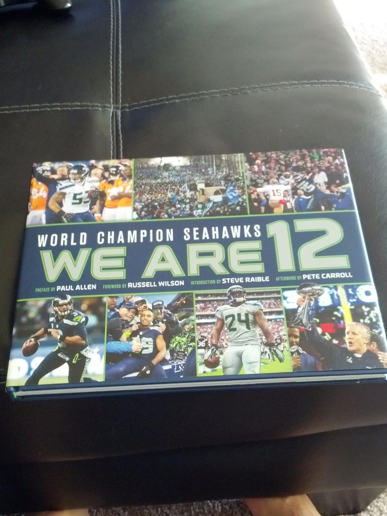 bigpat42's tweet photo. @SkyboxPress &amp; @SeahawksProShop  came thru in fine style collecting the best moments of the best year EVER Thank You! http://t.co/7mPCQiWI0m