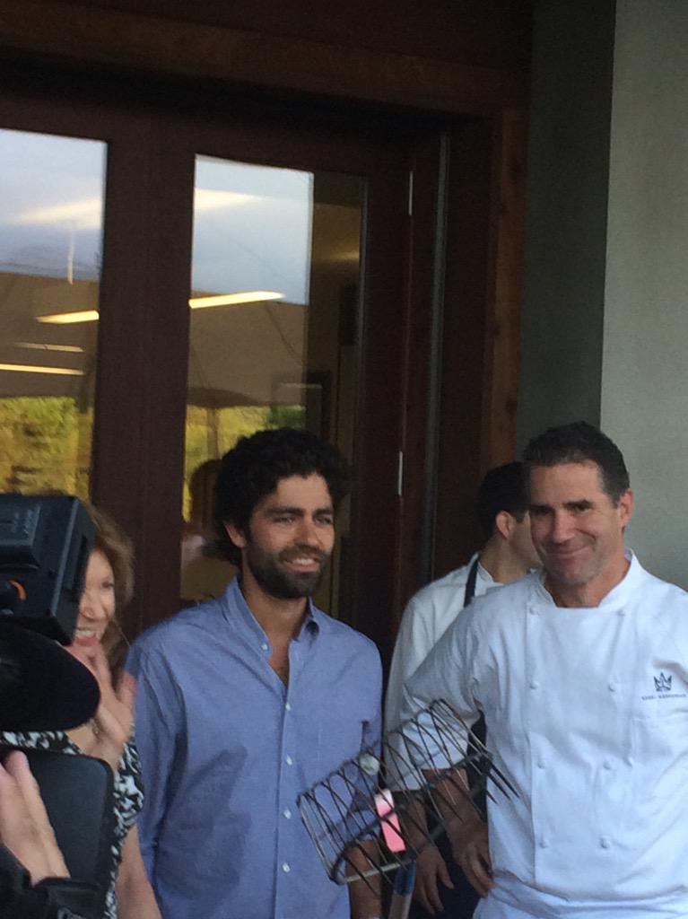 #Entourage star <a href="/adriangrenier/">Adrian Grenier</a> was giving a special birthday gift during <a href="/sofomuseum/">SOFO</a>'s #Summer Gala #Hamptons
