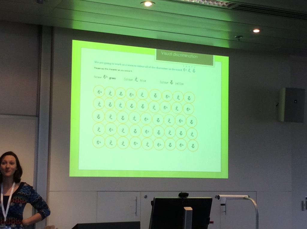 joedale's tweet photo. Natalie uses visual discrimination in her class for language work #AFMLTA2015 http://t.co/4GTupQO3rk