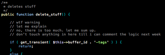 jaredcobb's tweet image. I just came across this comment. I need to understand this code. I really hate 2011 Jared right now. #dirtycode