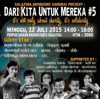 TODAY | SGS present | Dari Kita Untuk Mereka #5 | @Gd.Perpusda Sala3 | 14.00-18.00 Wib |