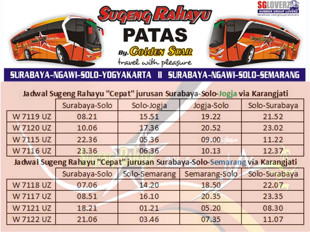Jadwal dan Tarif Bus dari Serang ke Yogyakarta