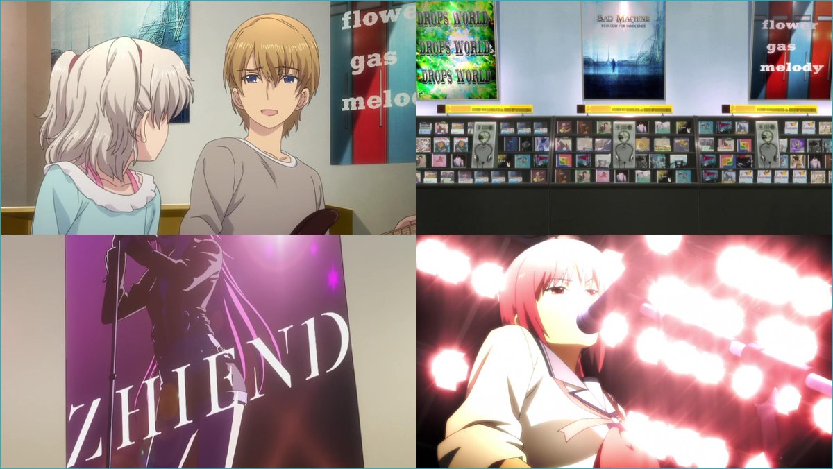 Twitter पर ｪ 友利の兄の部屋に岩沢が影響を受けたsad Machineのポスターがあったり Zhiendのボーカルが岩沢の歌唱役のmarinaだったり何かとab との繋がりを示唆する設定ばかりだよな シャーロット Charlotte Http T Co Uvpqkgzb6o