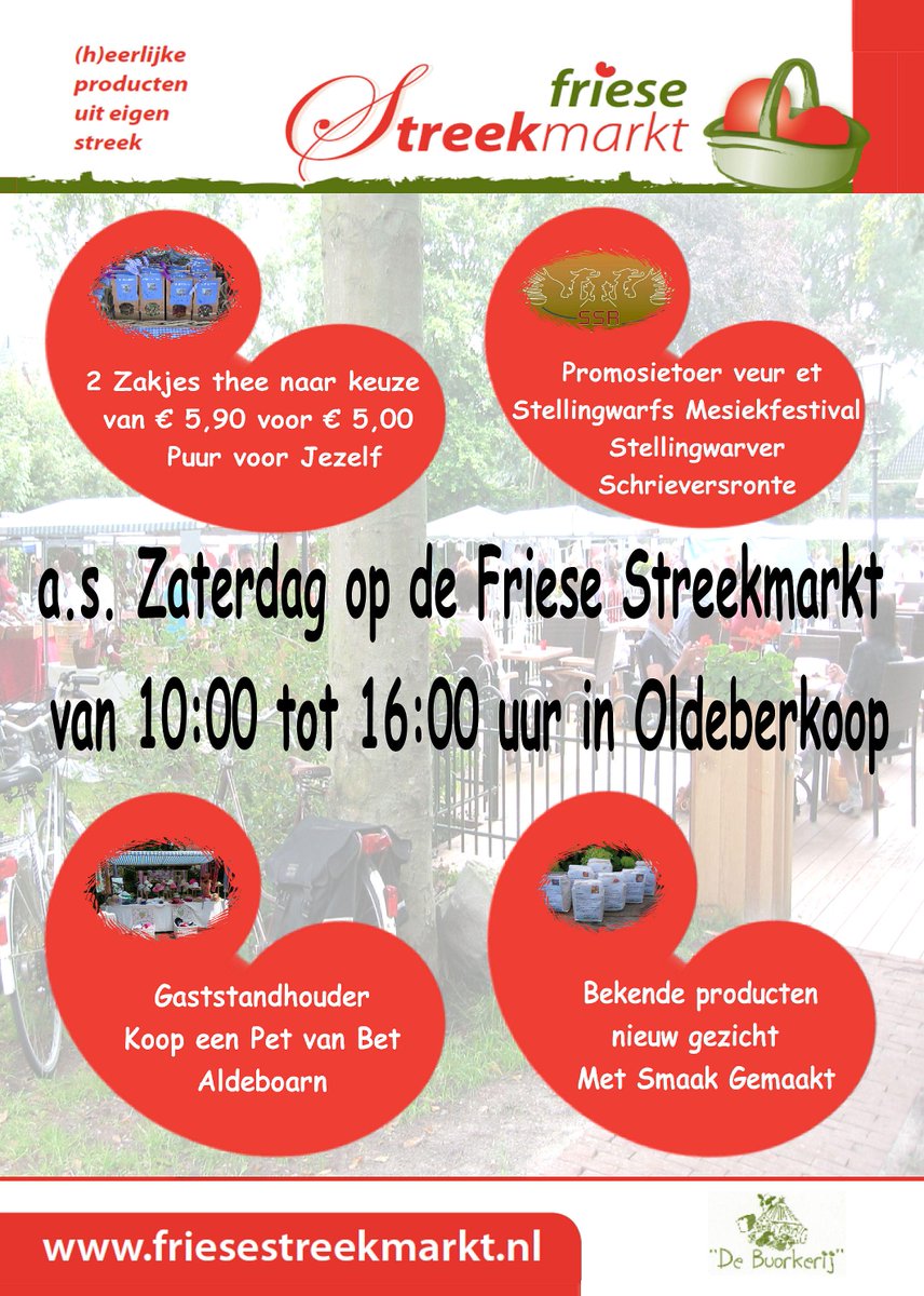 Kom #vakantie vieren op de extra #vakantiestreekmarkt, aanstaande zaterdag van tien tot vier in #Oldeberkoop!