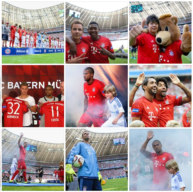 FCBayernEN's tweet photo. See yesterday's @Allianz #FCBayern team presentation in pictures at http://t.co/ZmXhlDJ344! #FCBday1 http://t.co/A8B9Uf1Hsw