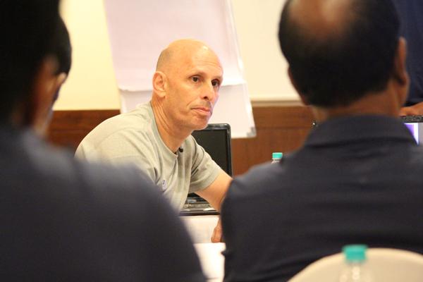 IndianFootball's tweet photo. #BacktheBlue #Indianfootball #Scoutingworkshop #AIFF 'You are my eyes," @StephenConstan to the scouts http://t.co/7Lqro2YotK