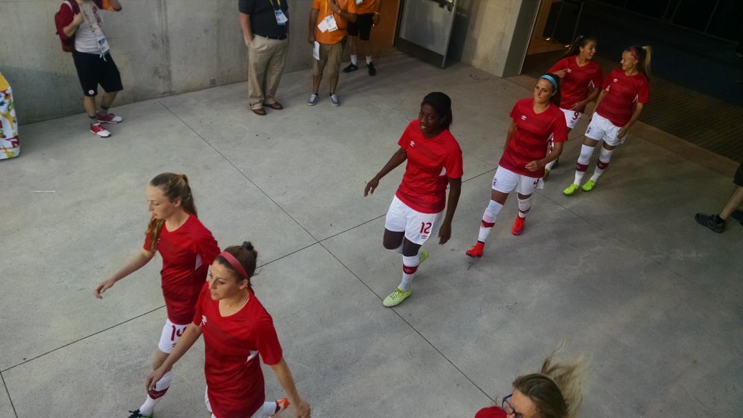 tanniiaaa's tweet photo. Team Canada!! Another great Game @TO2015 http://t.co/m2WmSeqgZj