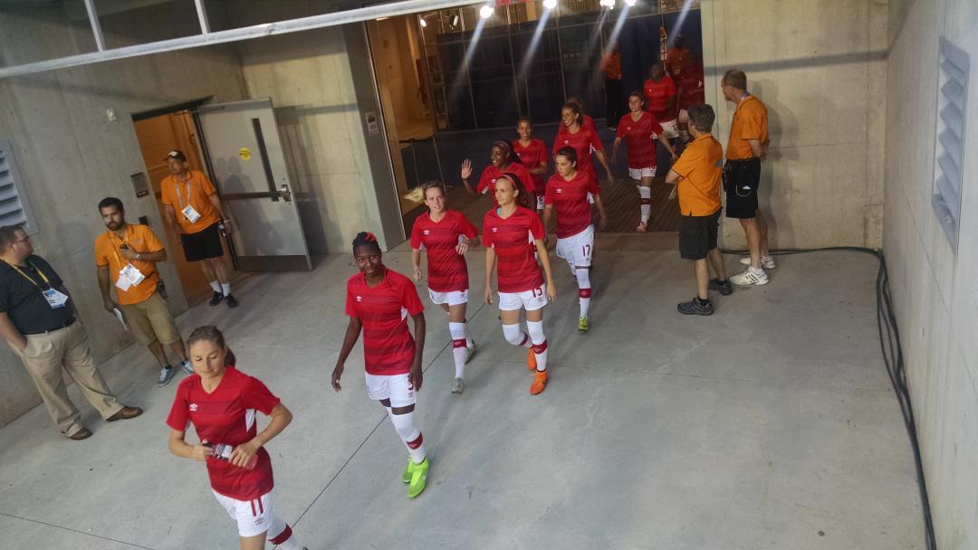 tanniiaaa's tweet photo. Team Canada!! Another great Game @TO2015 http://t.co/m2WmSeqgZj